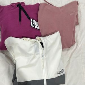 Hollister hoodie and windbreaker jacket